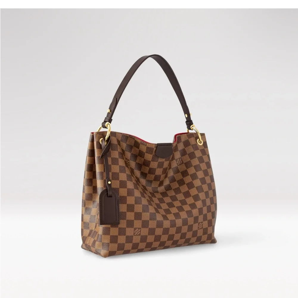 Louis Vuitton Brown Checkered Shoulder Bag - Picture 2 of 16